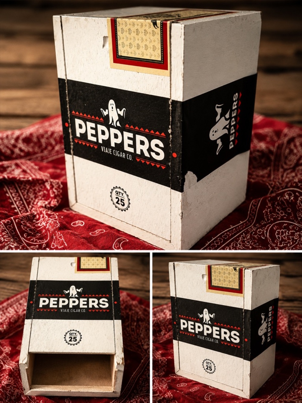 Empty Peppers Cigar Box
